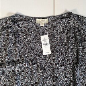 LOFT Multicolor Patterned Blouse